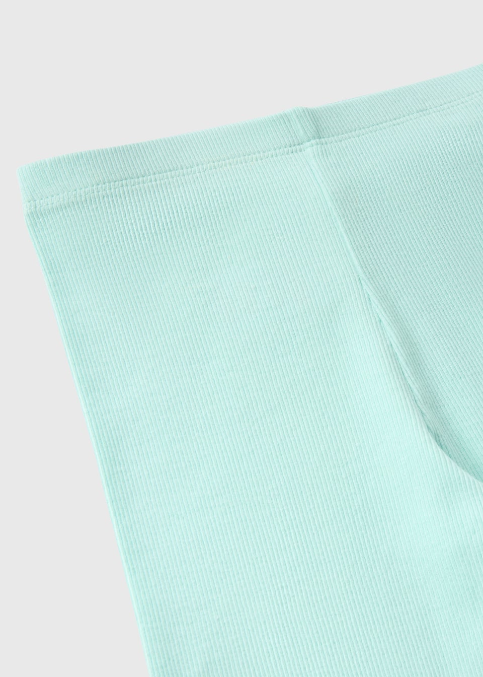 Girls Green Ribbed Leggings (1-7yrs)