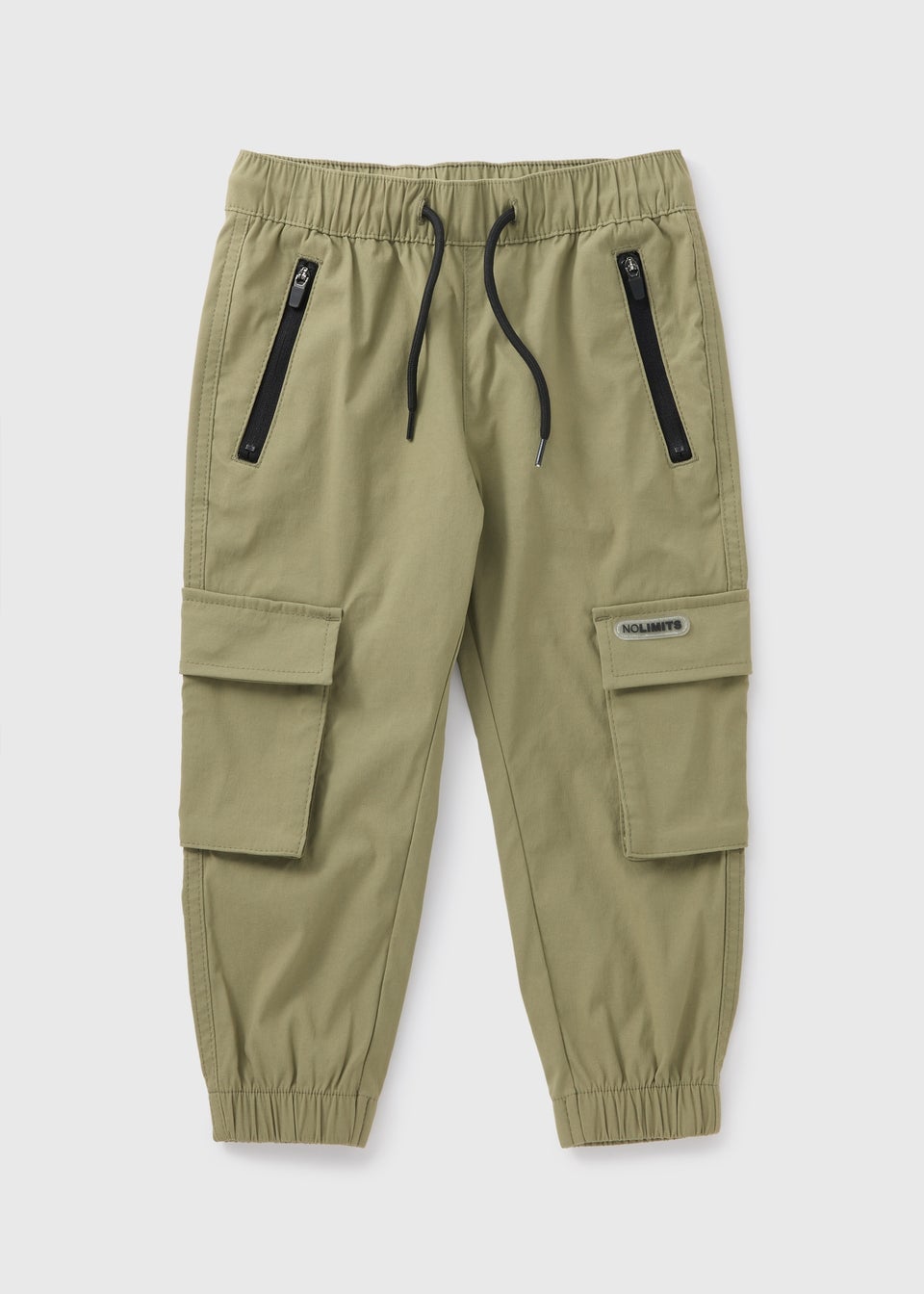A2Z 4 Kids Boys Active Cargo Trousers – Adjustable Drawstring Casual Pants (Black)