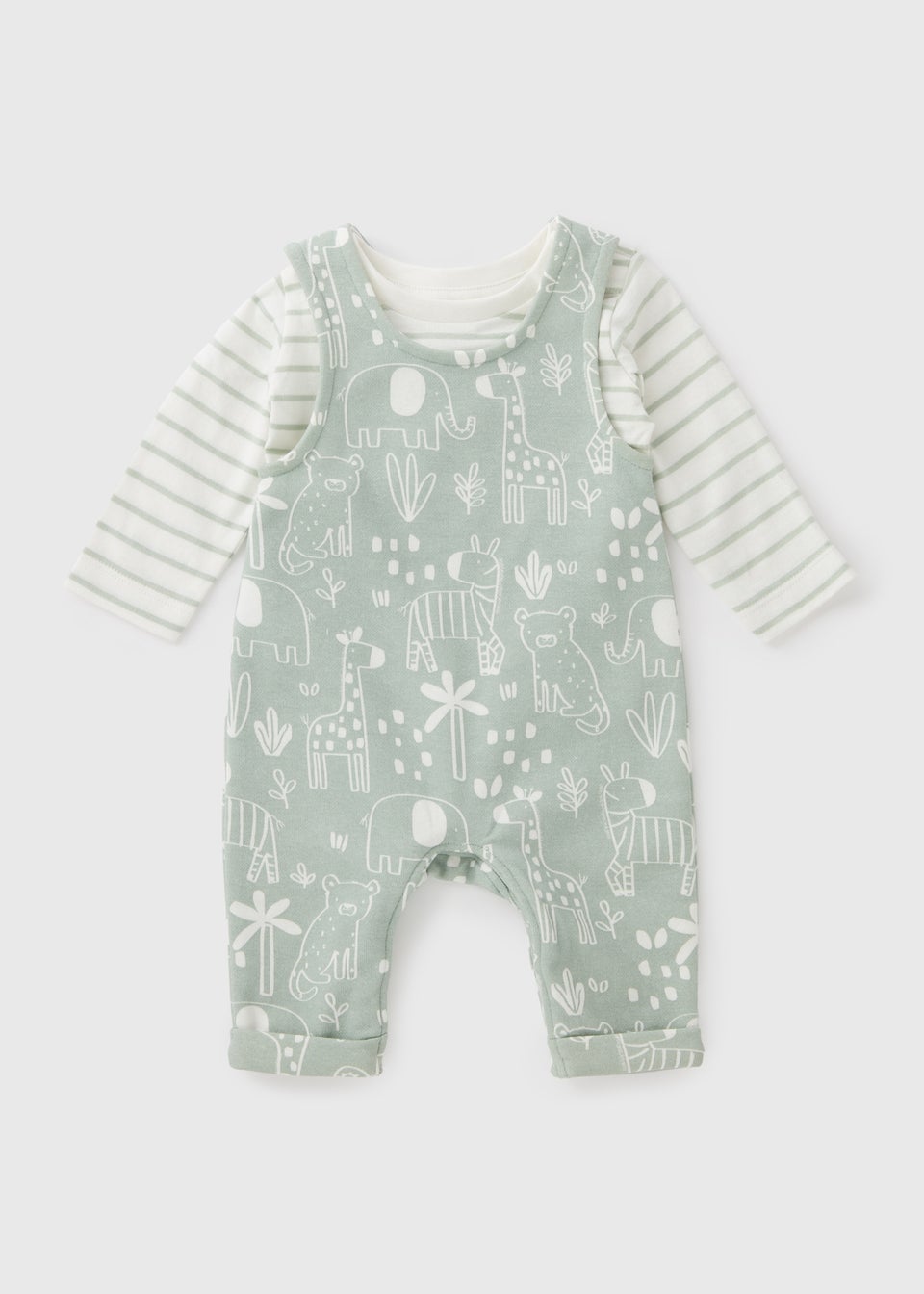 Baby Green Animal Dungaree (Newborn-23mths)