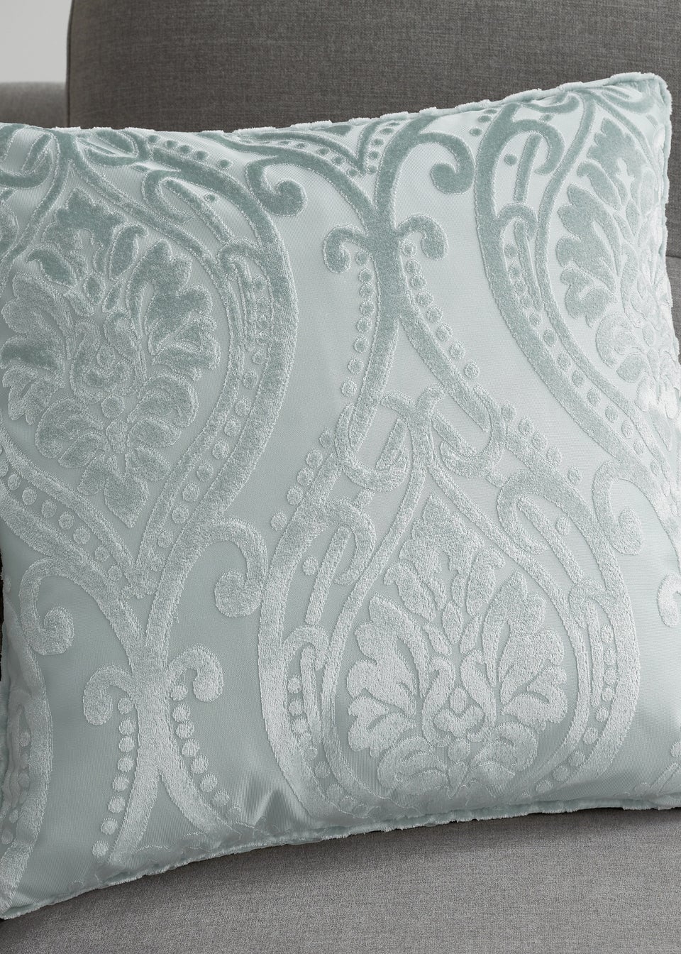 Curtina Chateau Jacquard Blue Filled Cushion (43cm x 43cm)