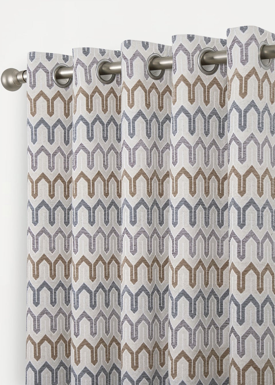 Curtina Arcadia Chenille Natural Eyelet Curtains