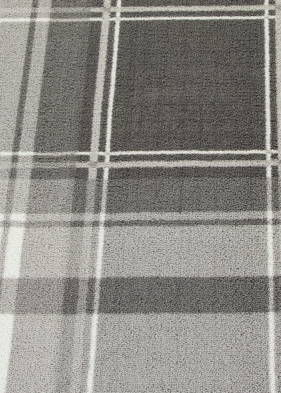 Fusion Balmoral Check Non-Slip Grey Washable Rug