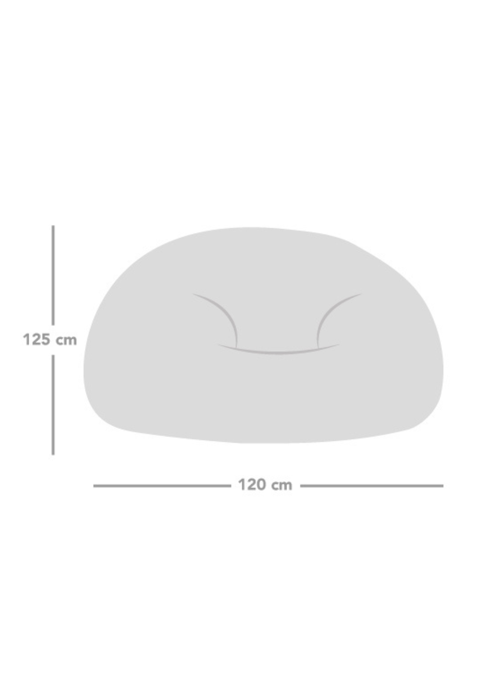 rucomfy Jumbo Cord Goliath Platinum Grey Beanbag