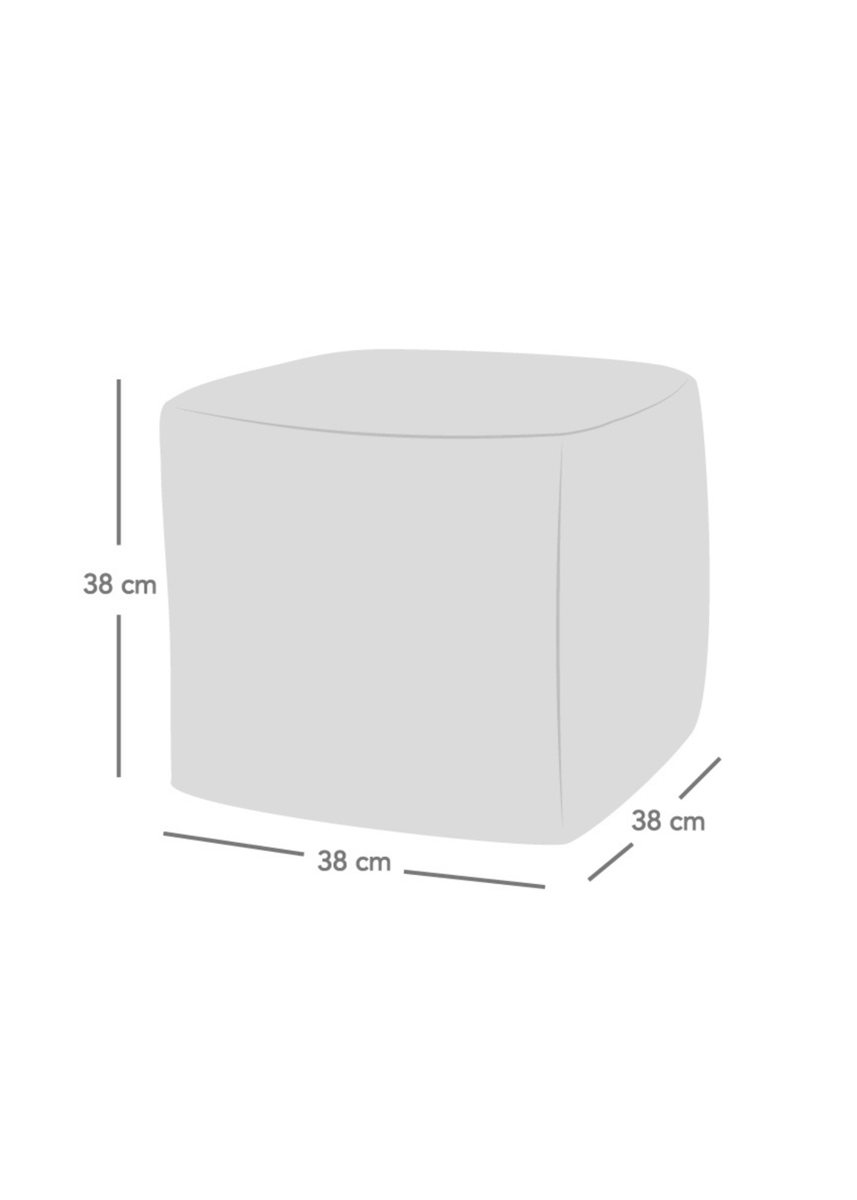 rucomfy Jumbo Cord Cube Caramel Beanbag
