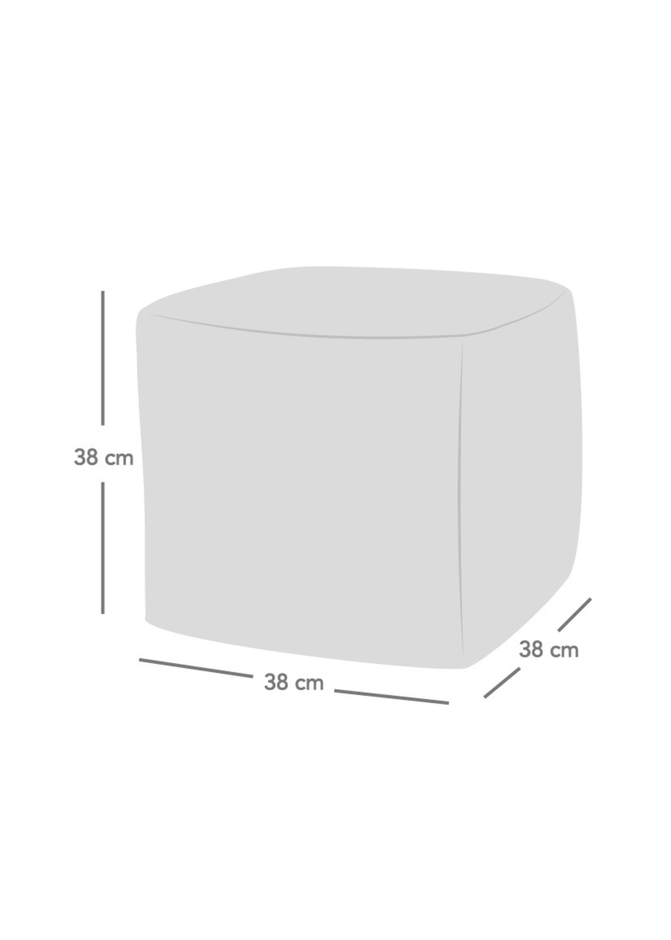 rucomfy Jumbo Cord Cube Navy Blue Beanbag