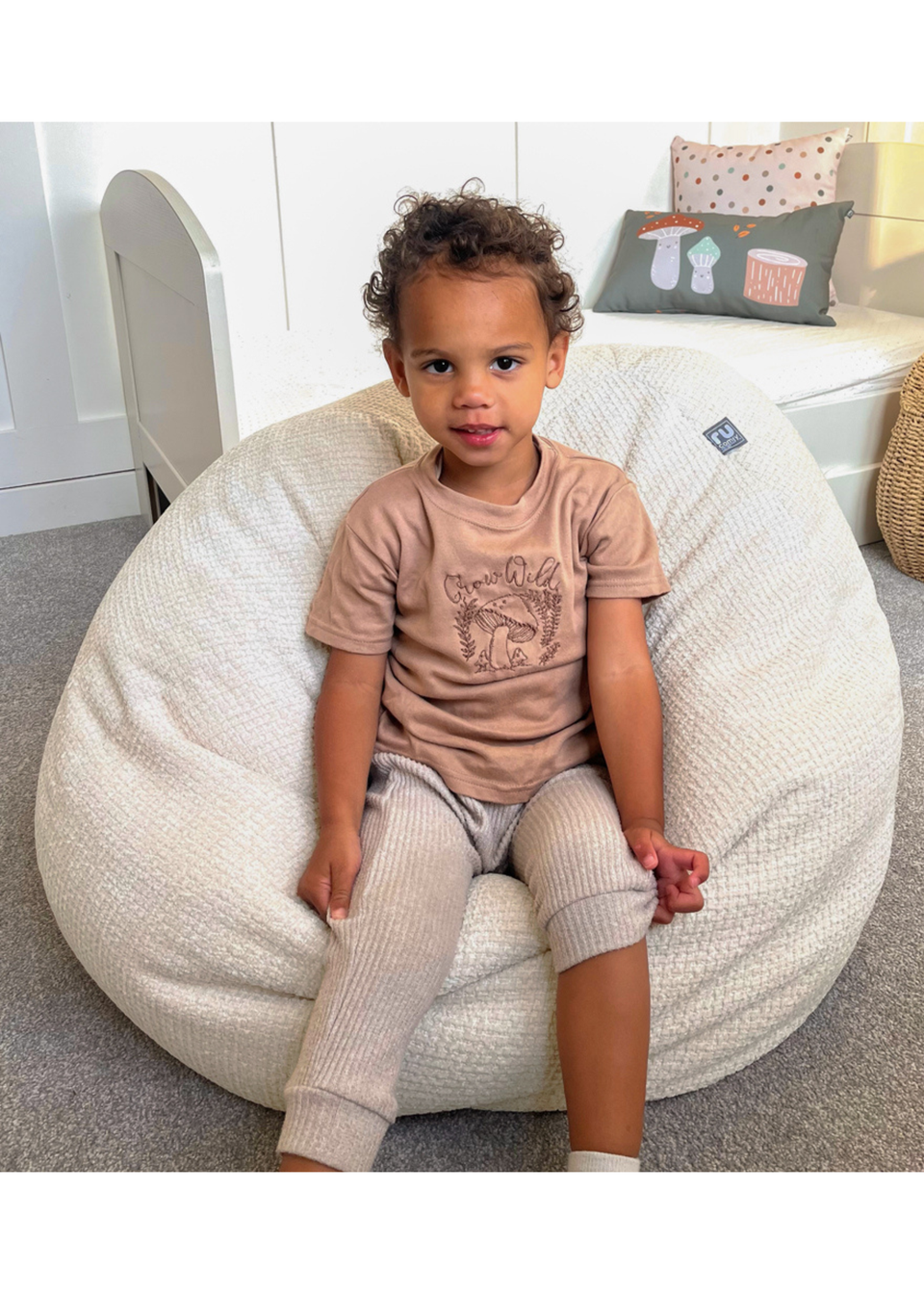 rucomfy Waffle Kids Slouchbag Cream Beanbag