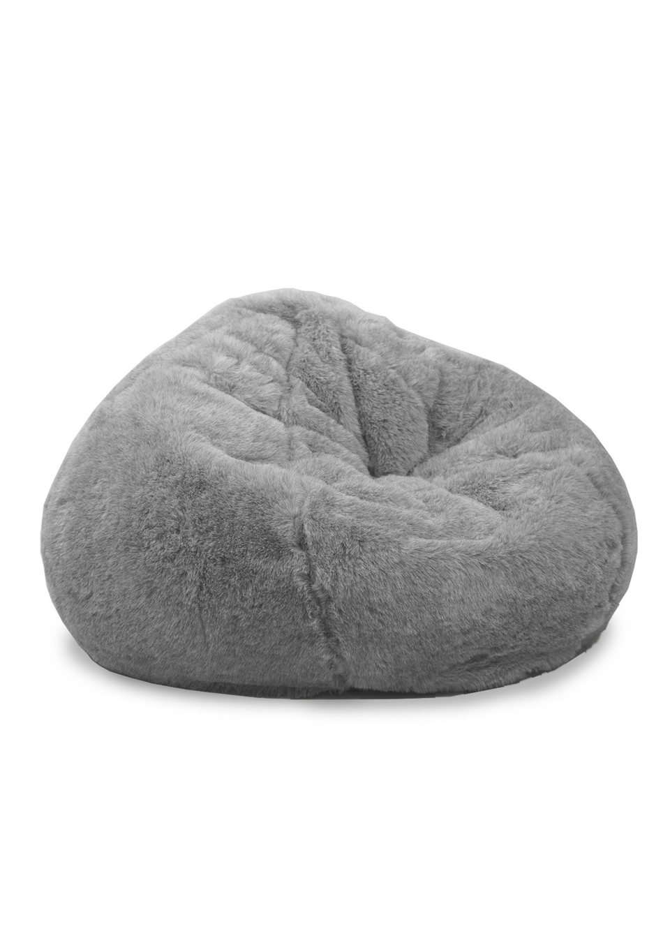 rucomfy Faux Fur Hygge Grey Beanbag