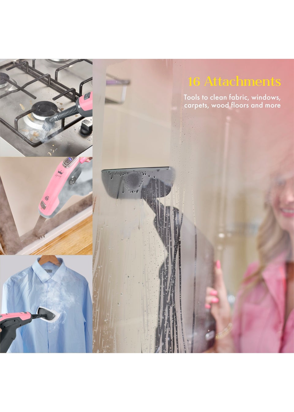 Swan Lynsey Queen of Clean 16-in-1 Steam Mop