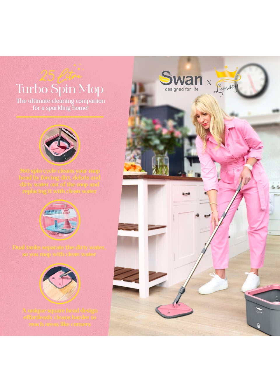 Swan Lynsey Queen Of Clean Spin Mop