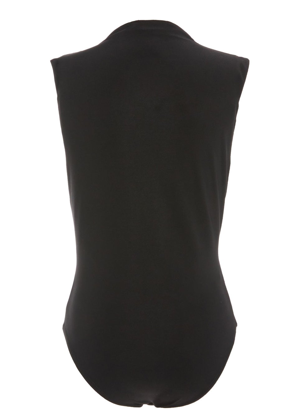 Quiz Black Ruched Sleeveless Bodysuit