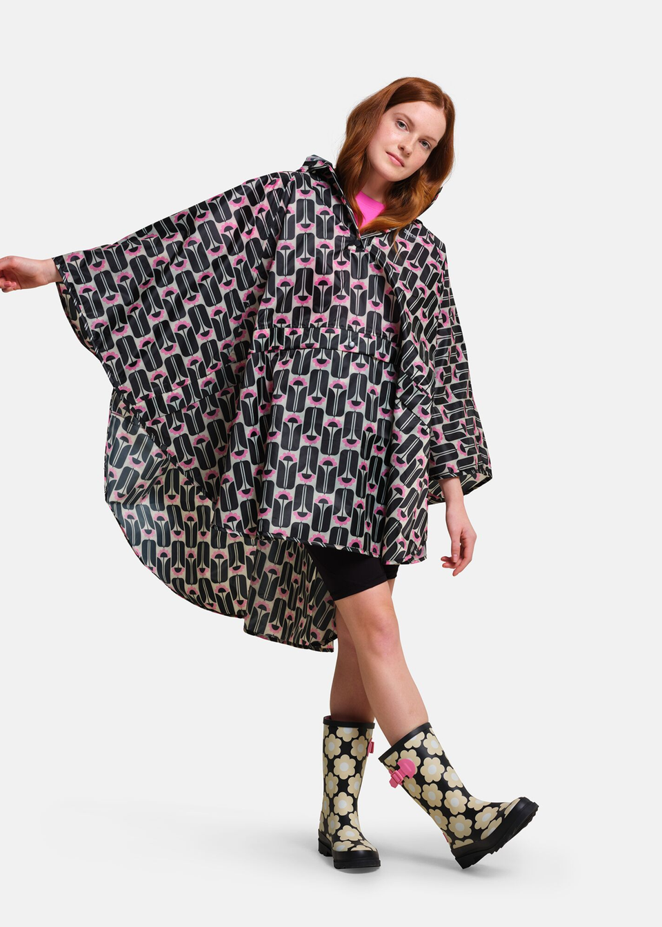 Regatta Black Orla Kiely Festival Poncho