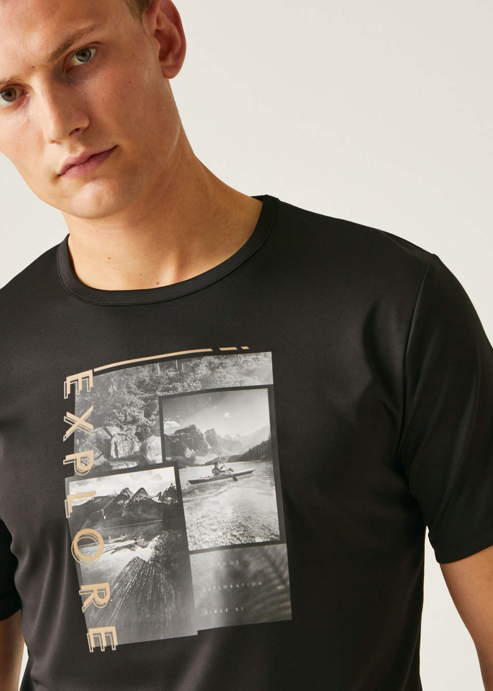 Regatta Black Fingal VIII Graphic Print T-Shirt