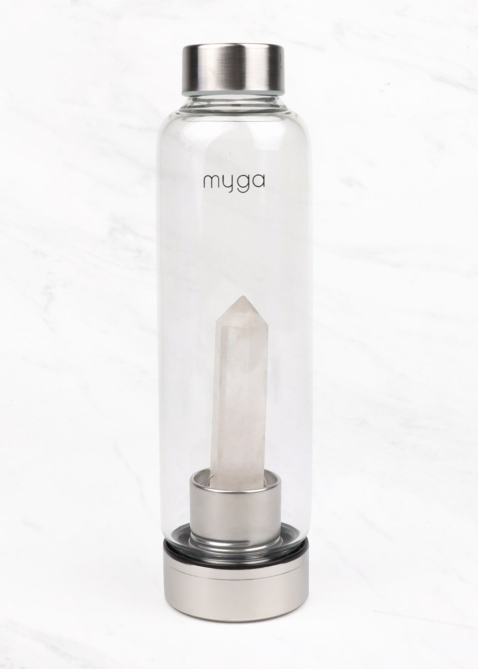 Myga Clear Quartz Crystal Water Bottle