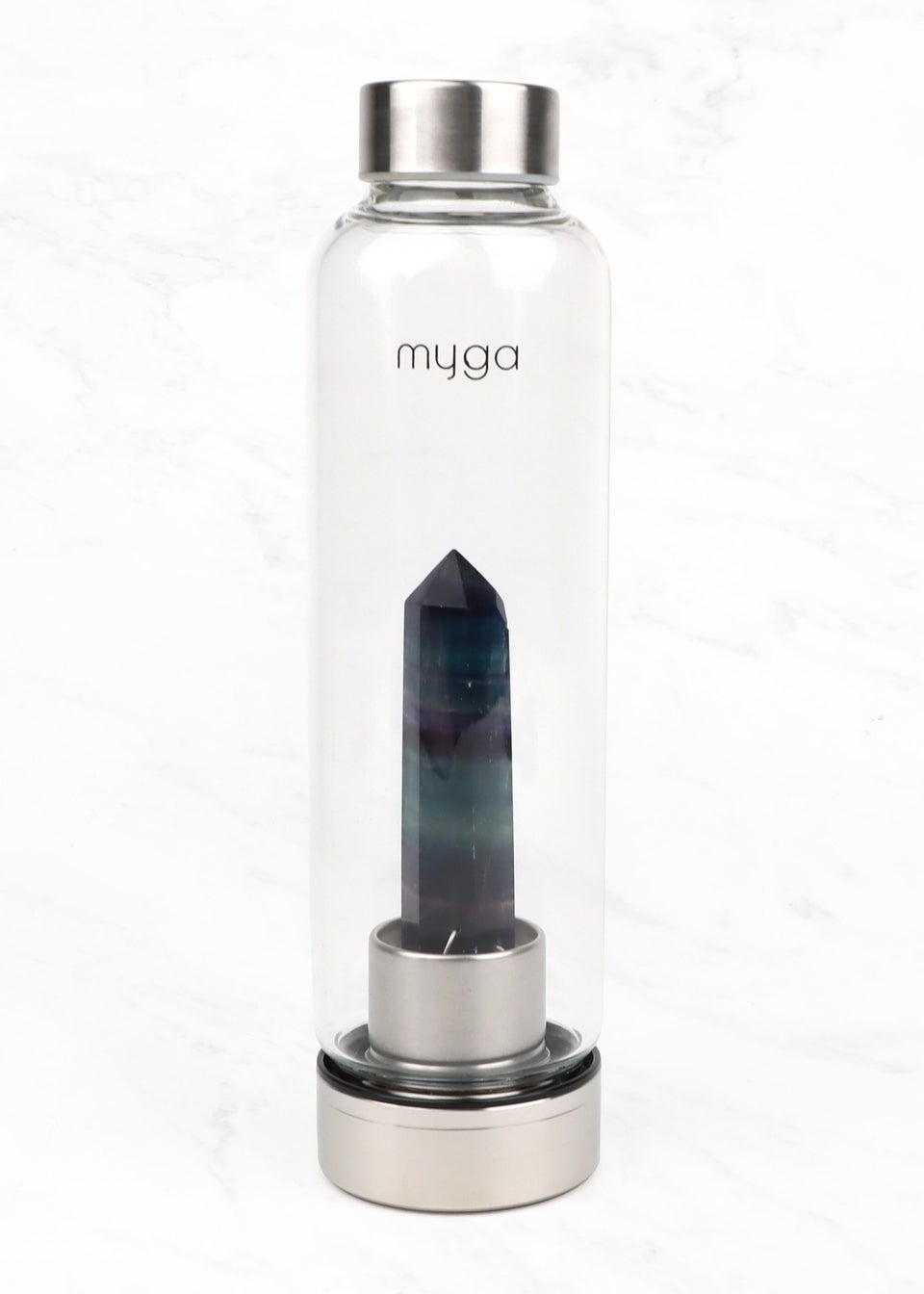 Myga Fluorite  Crystal Water Bottle