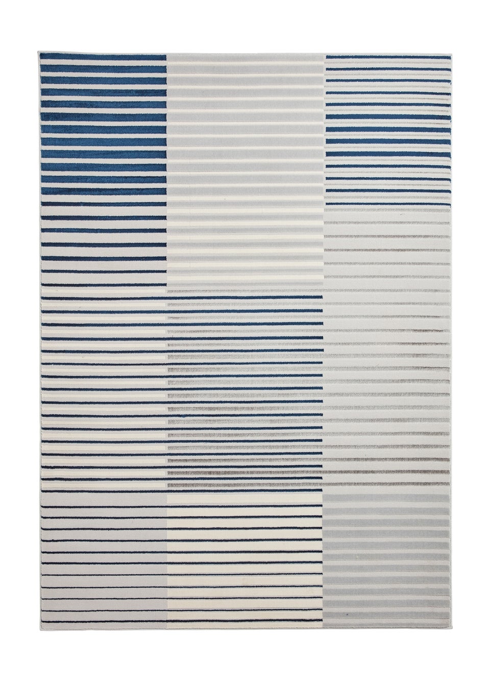 Think Rugs Apollo Navy Modern Linear Rug