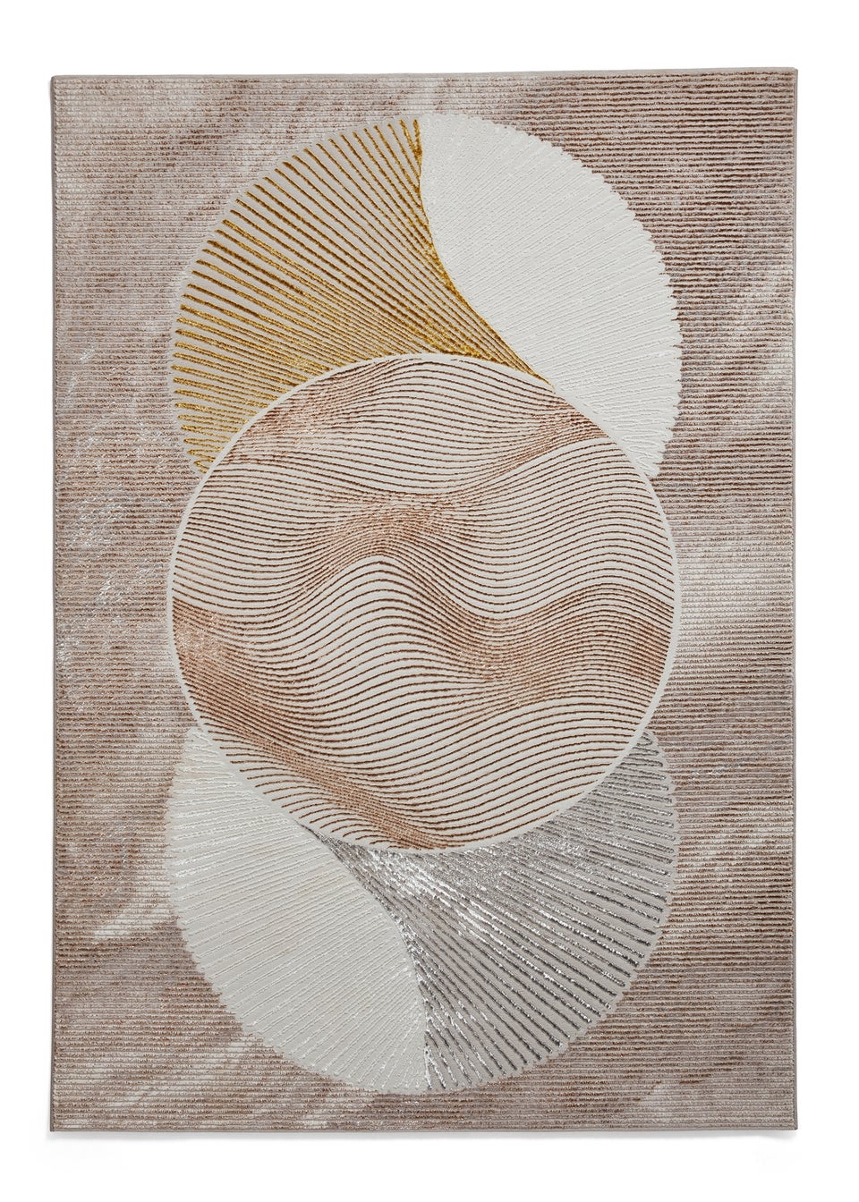 Think Rugs Creation Gold/Brown Modern Geometric Rug
