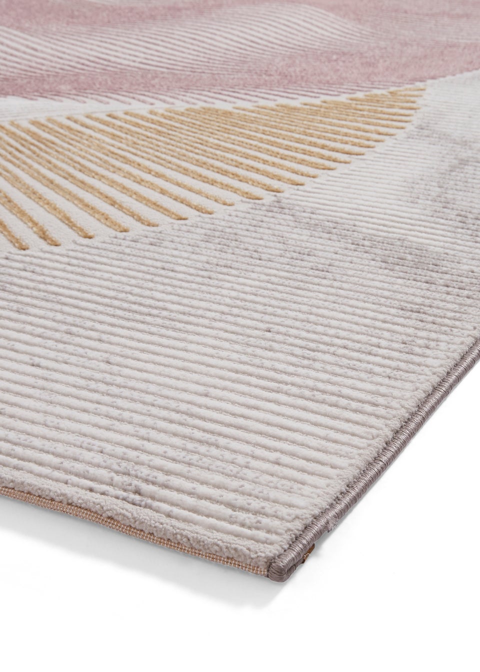 Think Rugs Creation Pink/Blue Modern Geometric Rug