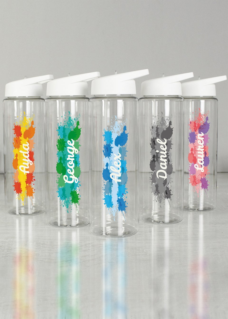 Personalised Memento Company Clear Splash Name Only Water Bottle