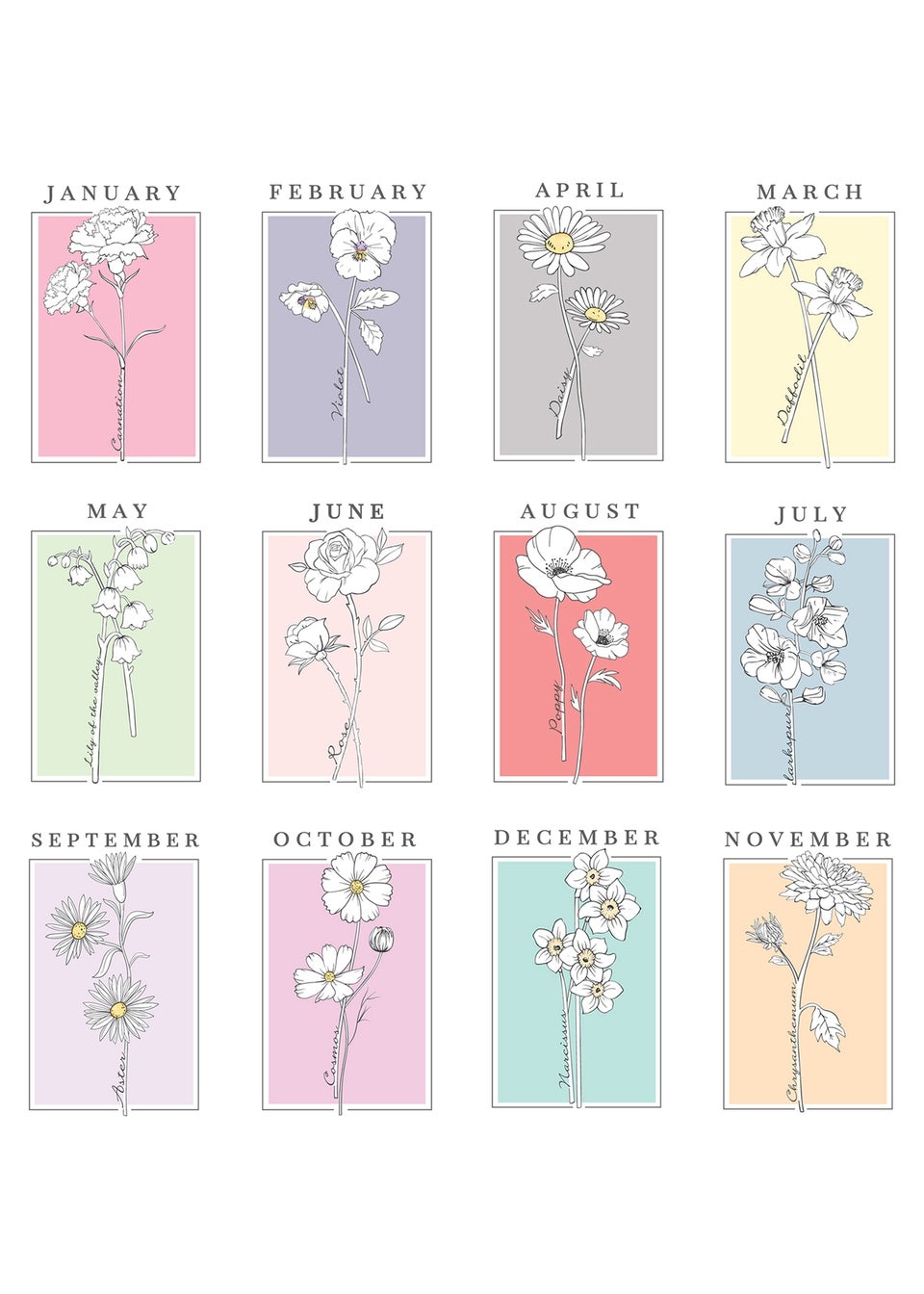 Personalised Memento Company White Birth Flower Pillar Candle