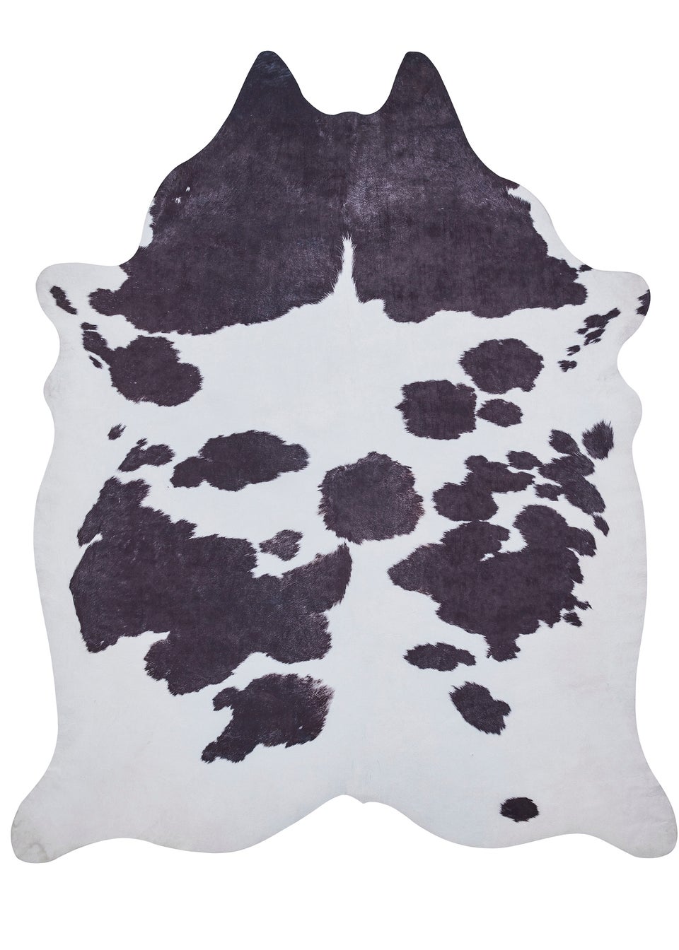 Think Rugs Faux Cow Print Black/White Rug