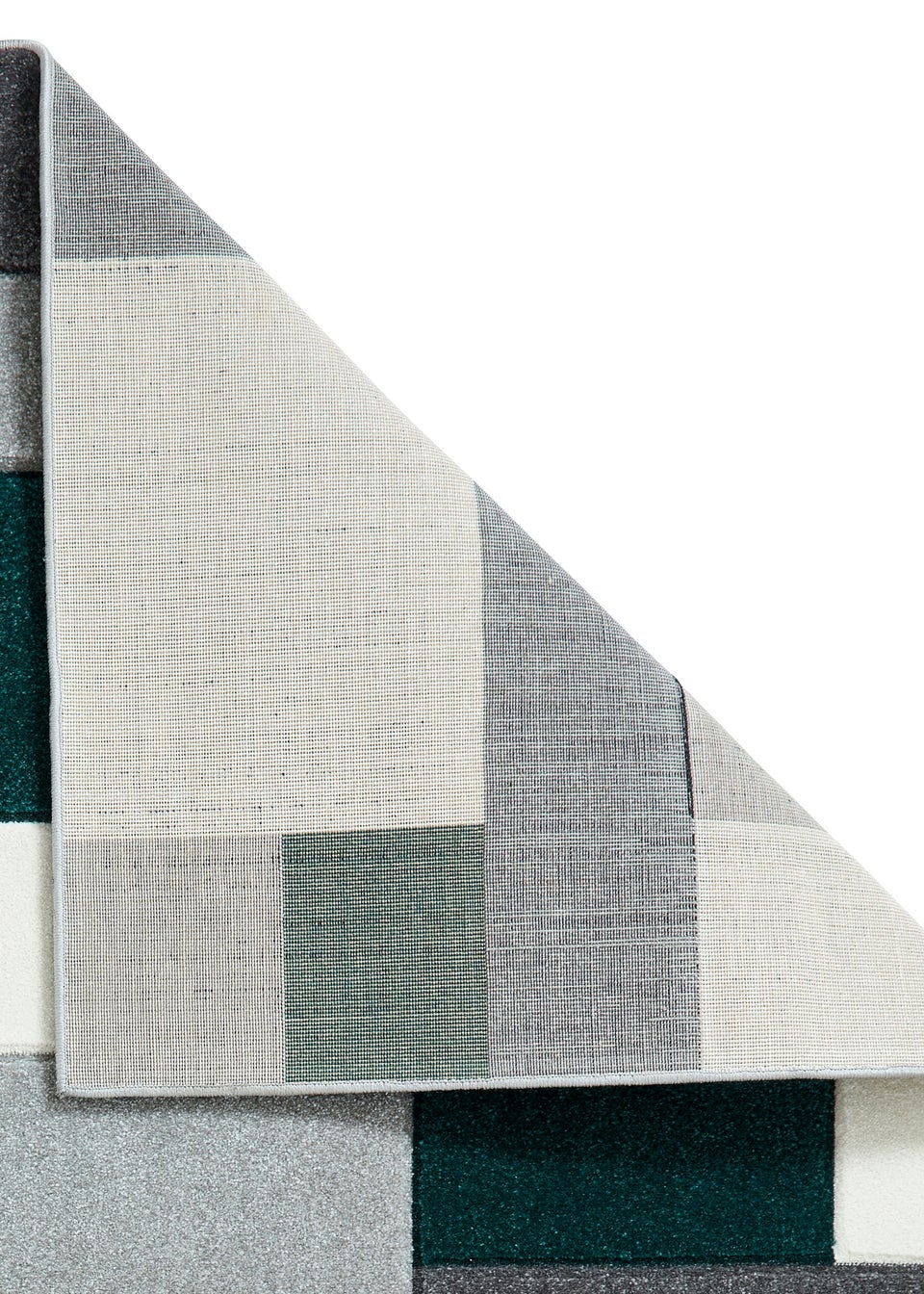 Think Rugs Matrix Green Geometric Rug