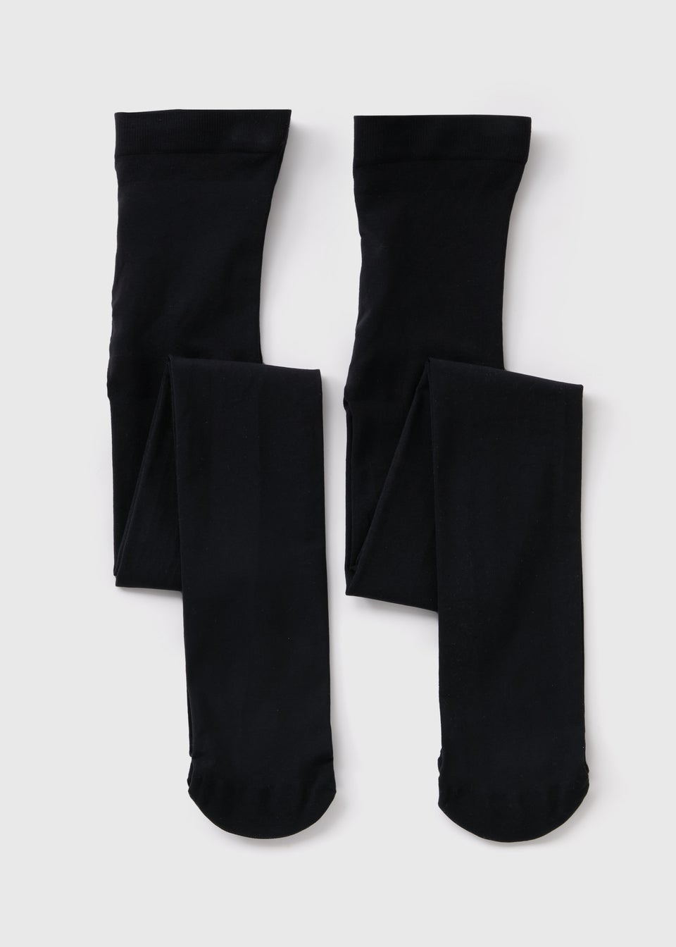 2 Pack Girls Black Opaque Tights (6-13yrs)