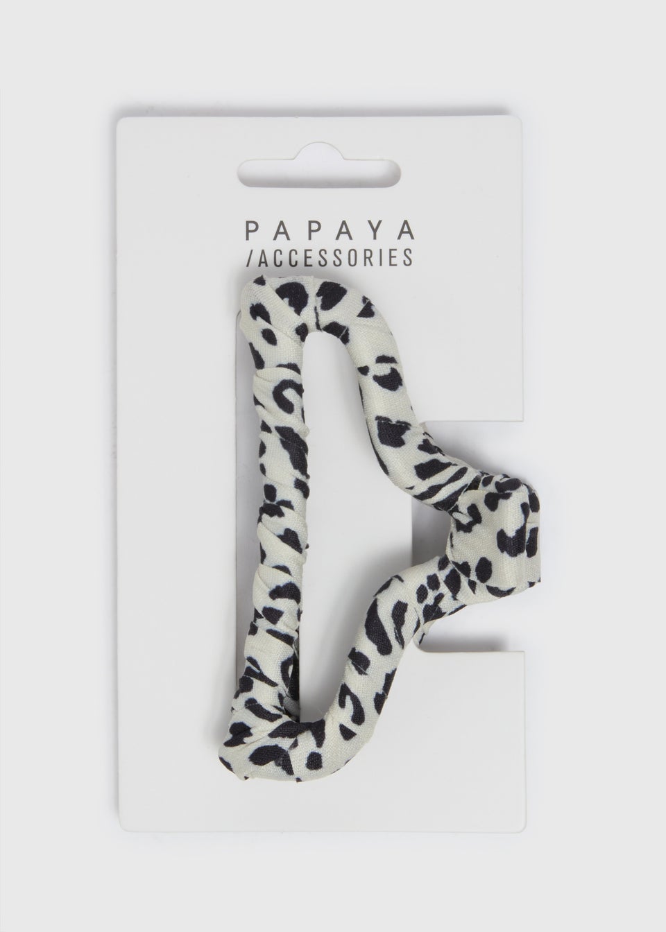 Black Mono Leopard Extra Large Hair Clamp