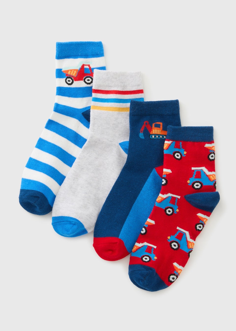 5 Pack Blue Transport Socks (Younger 6-Older 6.5)