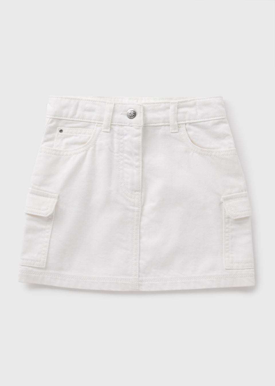 Girls Ecru Cargo Mini Skirt (7-15yrs)