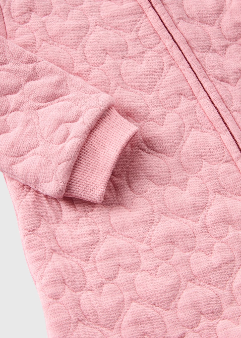 Baby Pink Quilted Heart Romper (Newborn-23mths)