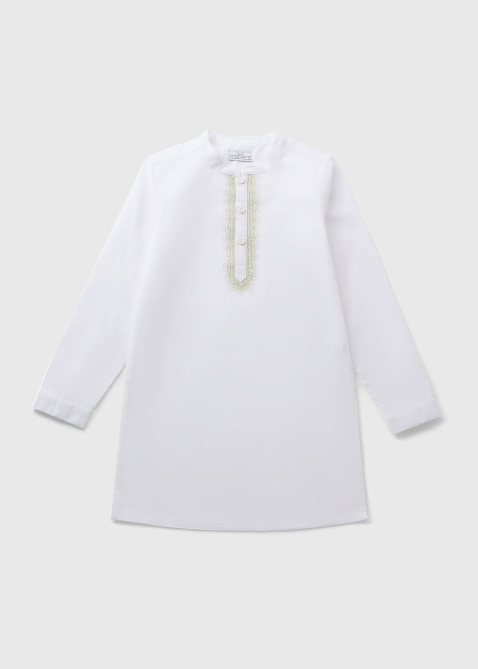 Boys White Kurta Shirt (7-15yrs)