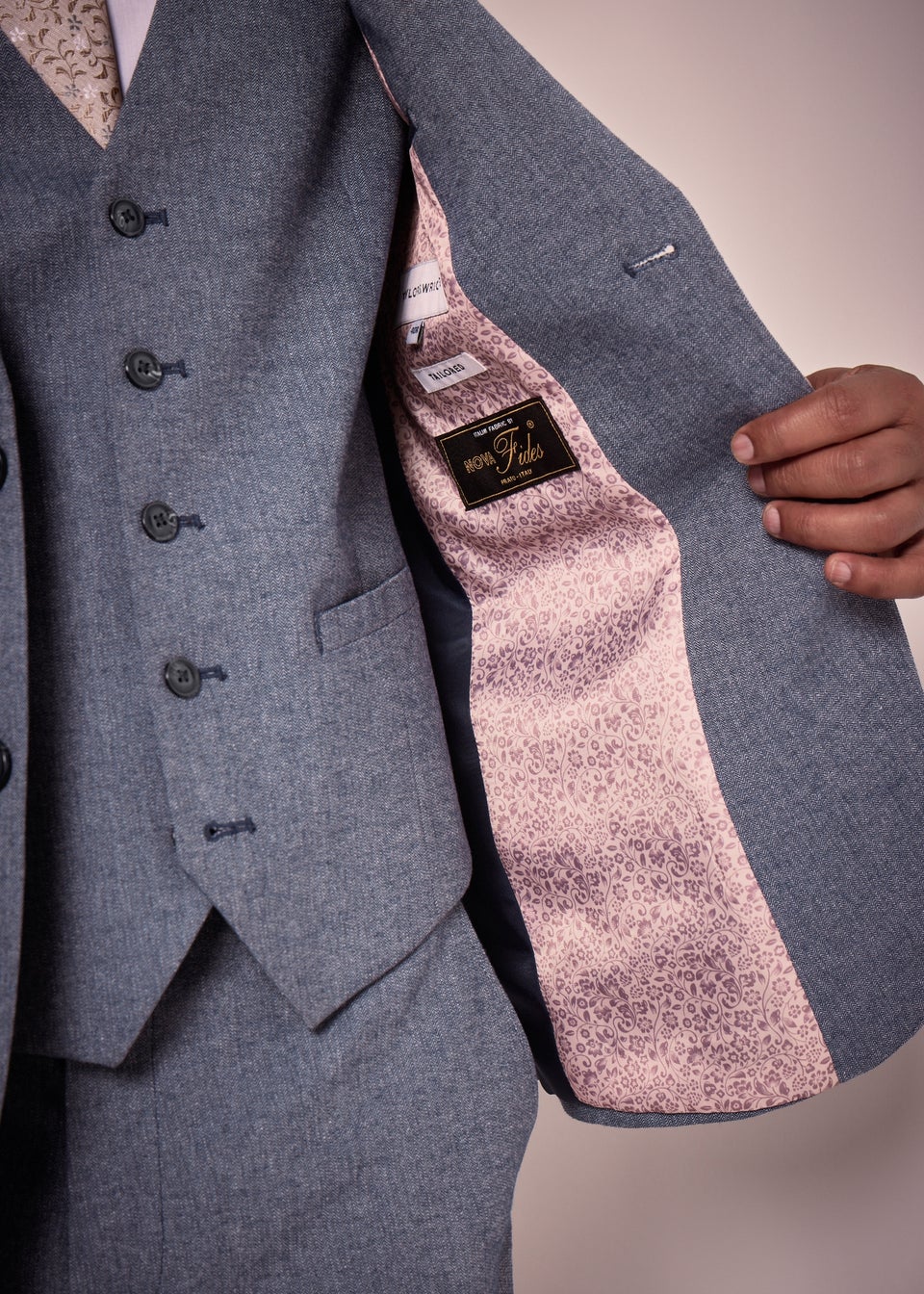 Taylor & Wright Carlo Italian Blue Denim Tailored Suit Jacket