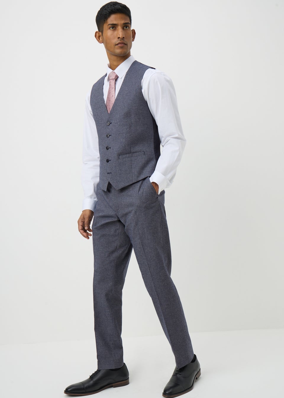 Taylor & Wright Carlo Italian Blue Denim Tailored Trousers
