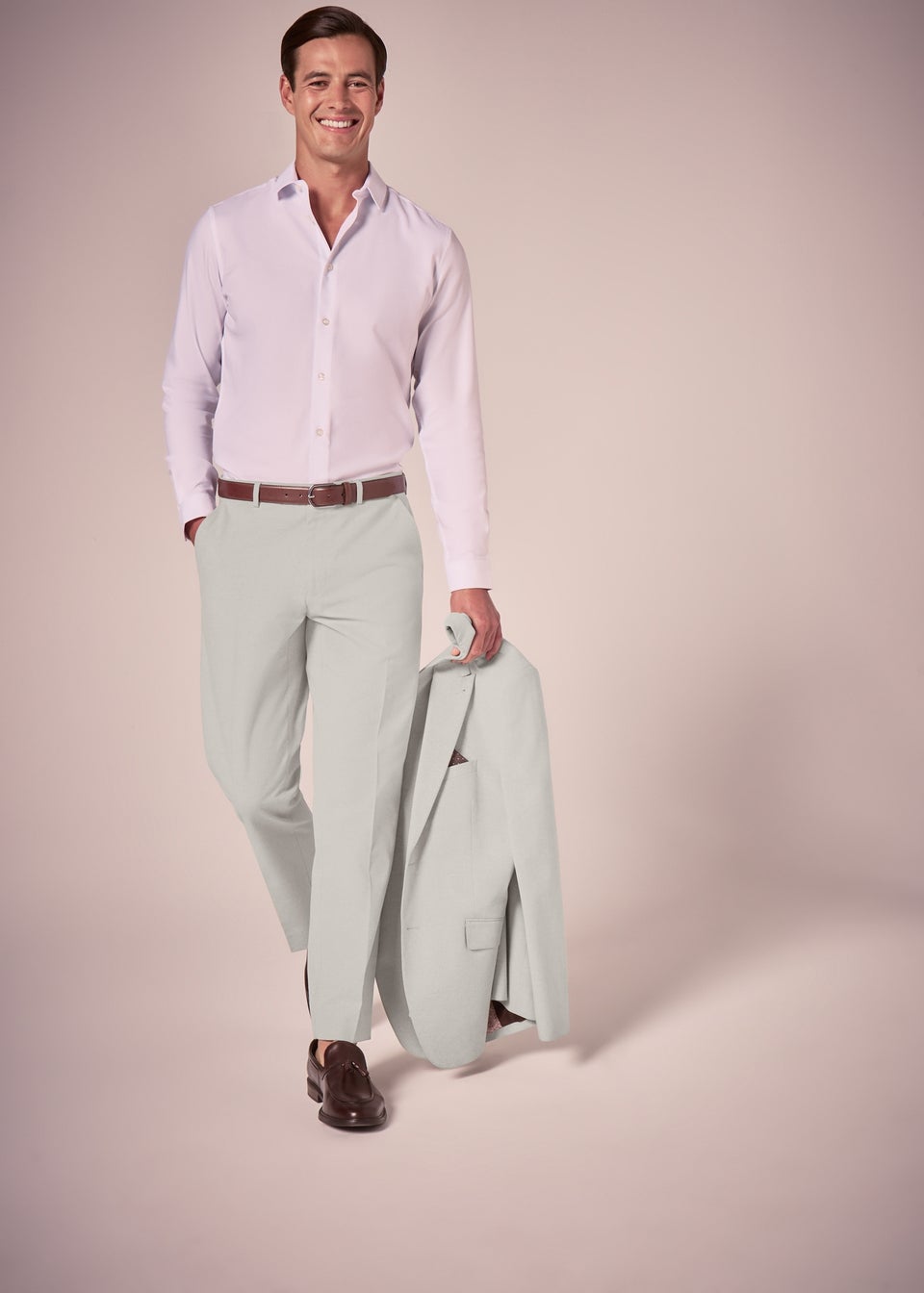Taylor & Wright Carlo Italian Stone Tailored Suit Trousers