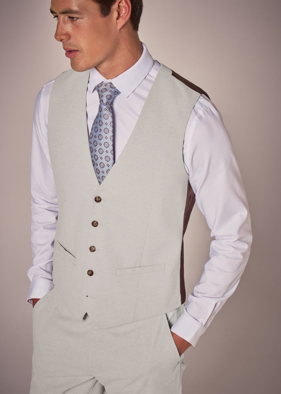 Taylor & Wright Carlo Italian Stone Tailored Waistcoat
