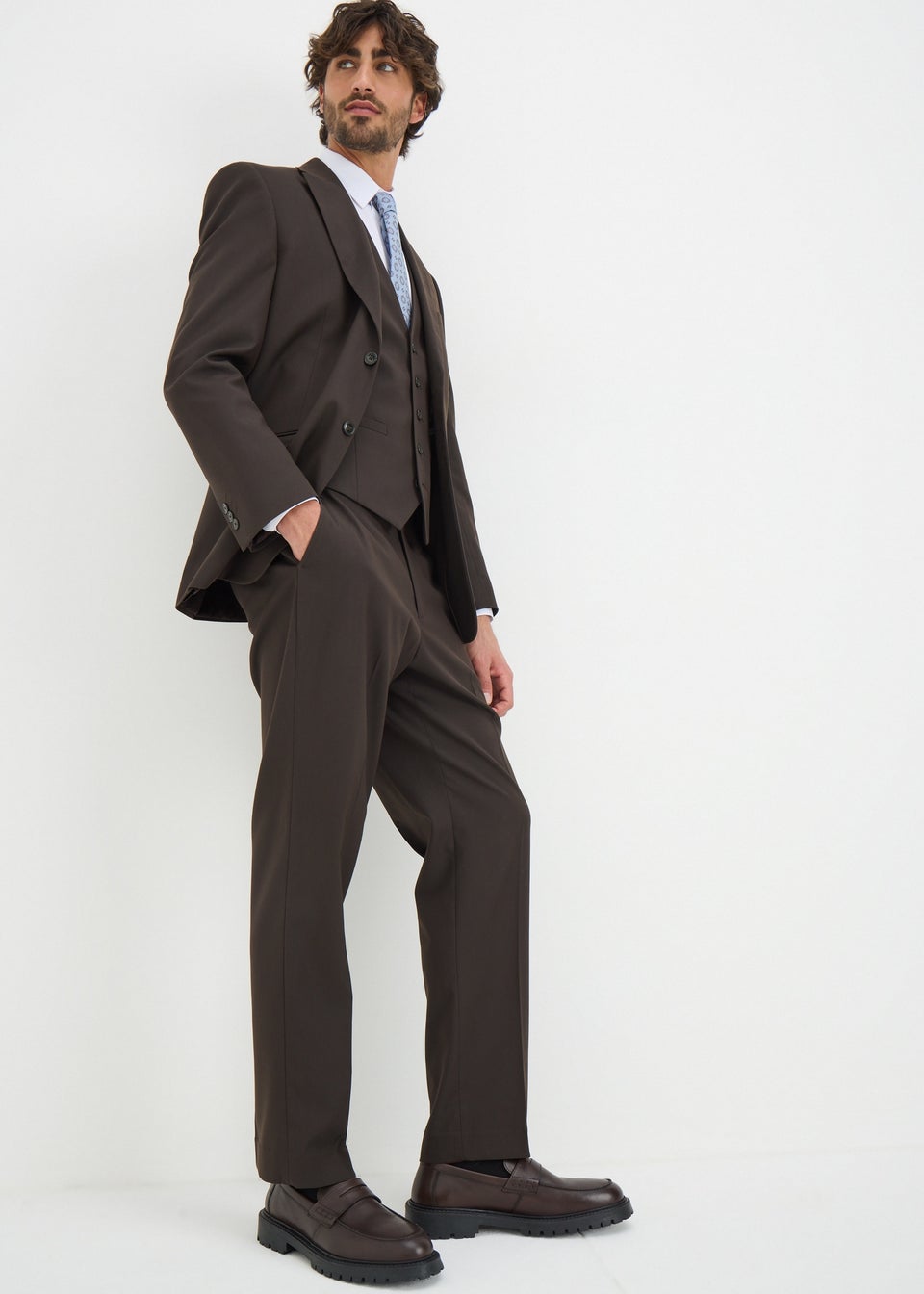 Taylor & Wright Menton Brown Twill Relaxed Fit Trousers