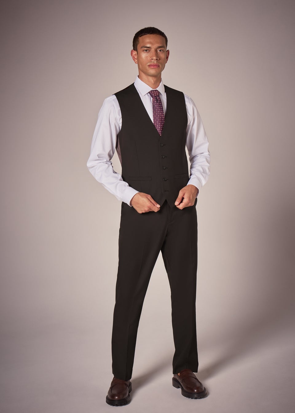 Taylor & Wright Menton Brown Twill Waistcoat