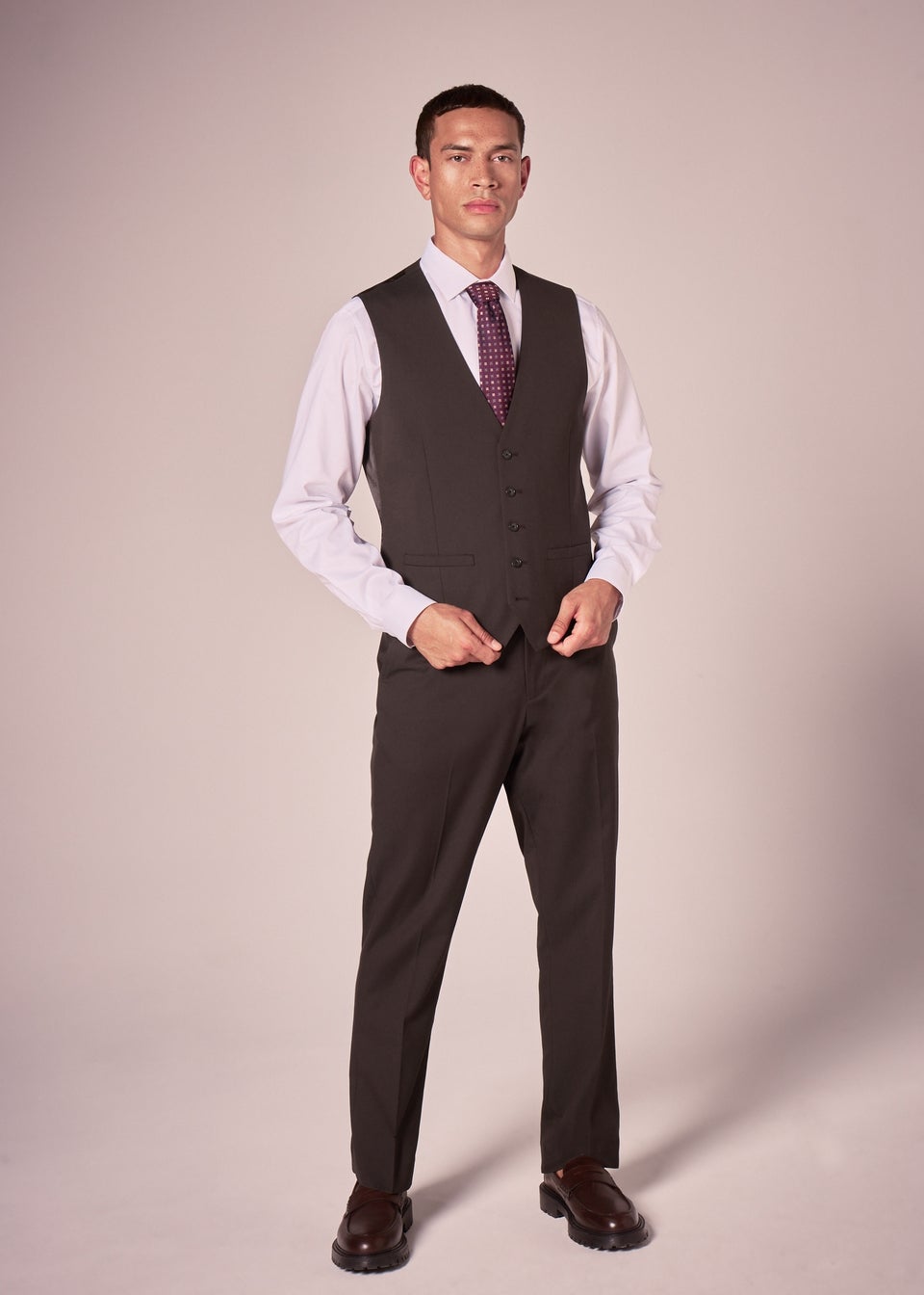 Taylor & Wright Menton Brown Twill Waistcoat