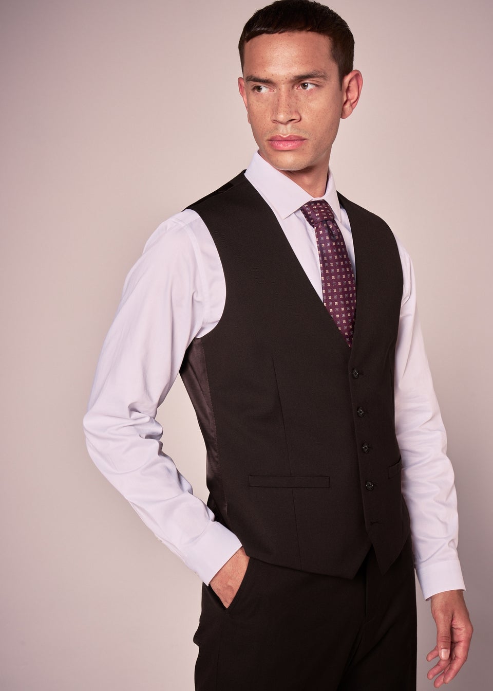 Taylor & Wright Menton Brown Twill Waistcoat