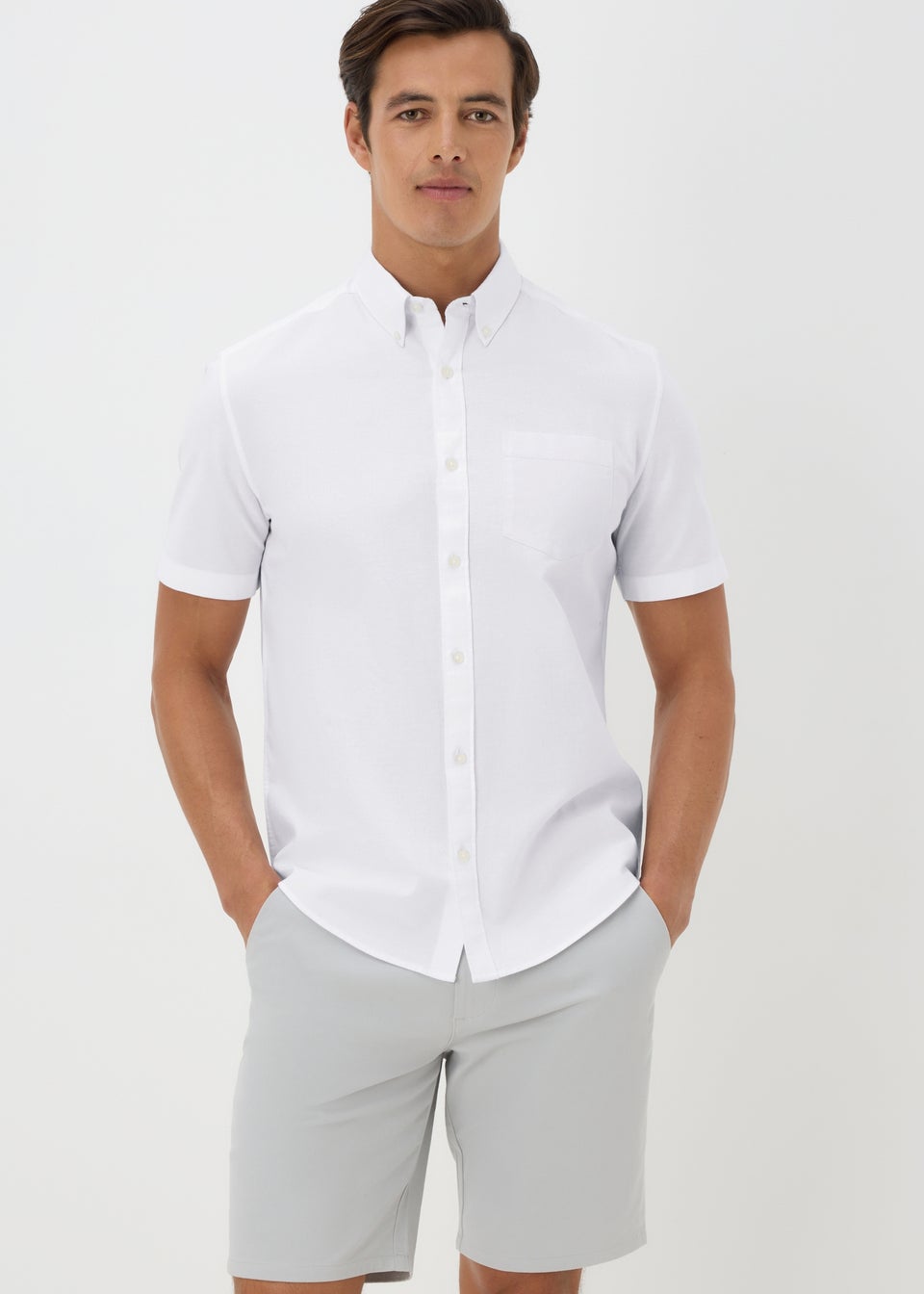 White Oxford Short Sleeve Shirt