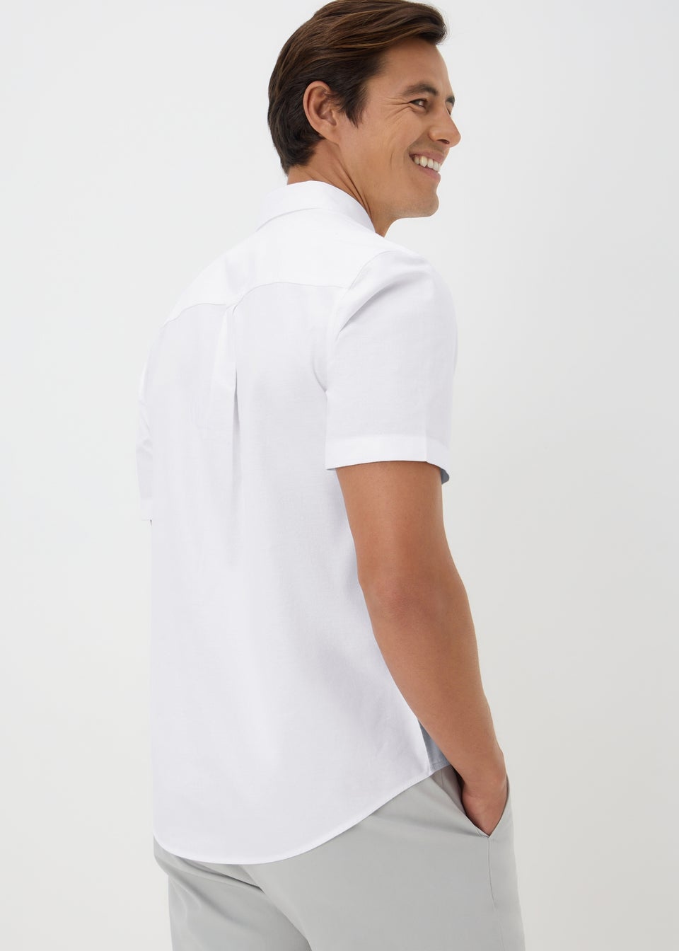 White Oxford Short Sleeve Shirt