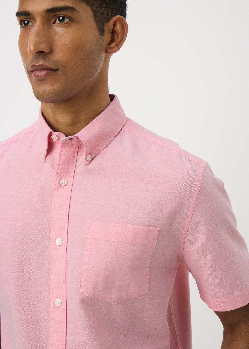 Pink Short Sleeve Oxford Shirt