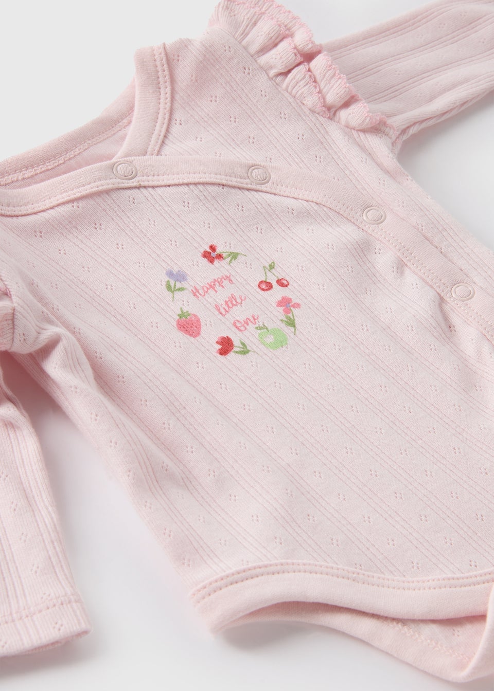 2 Piece Baby Pink Fruit Pointelle Set (Newborn-12mths)