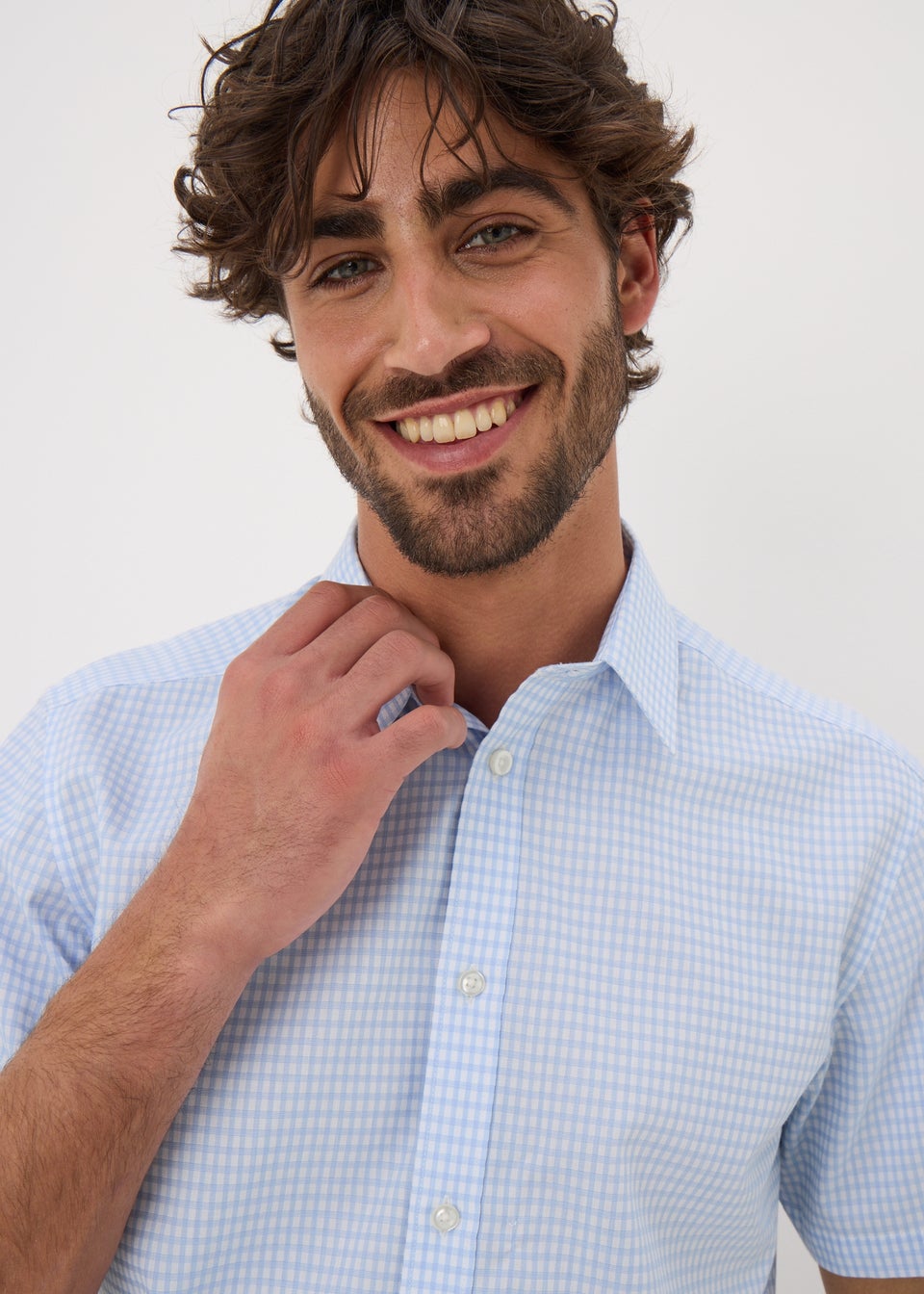 Taylor & Wright Blue Check Sleeve Shirt