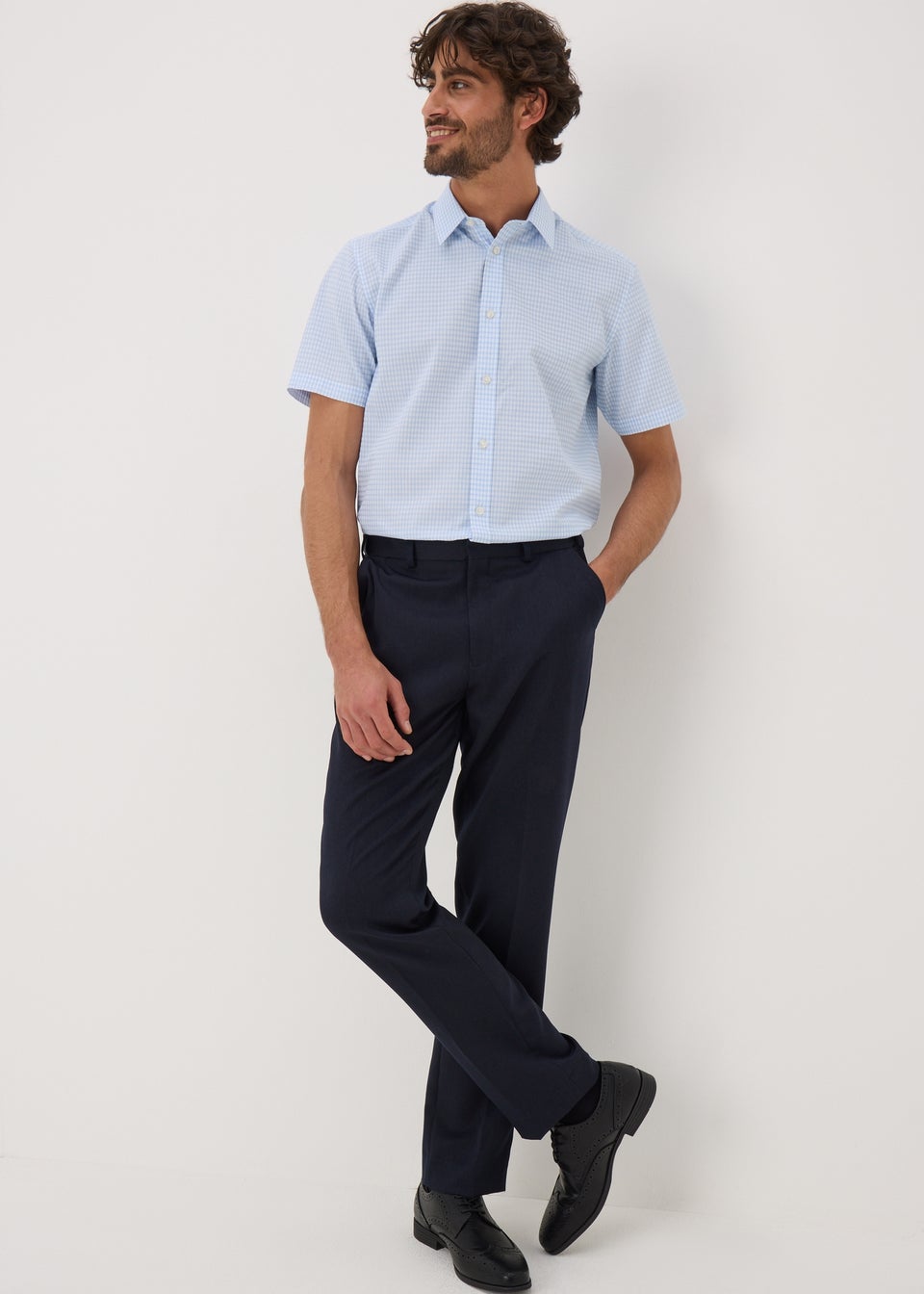 Taylor & Wright Blue Check Sleeve Shirt