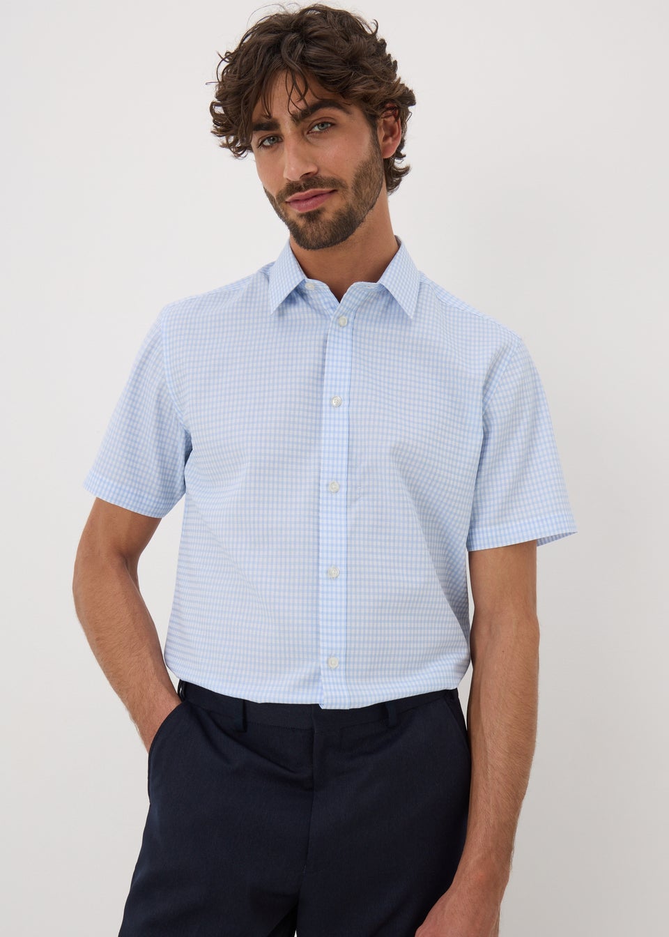Taylor & Wright Blue Check Sleeve Shirt