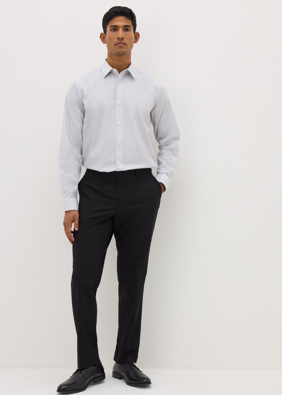 Taylor & Wright Grey Herringbone Regular Fit Shirt
