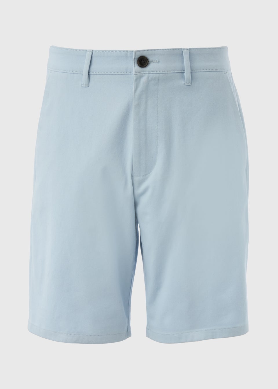 Light Blue Straight Fit Chino Shorts