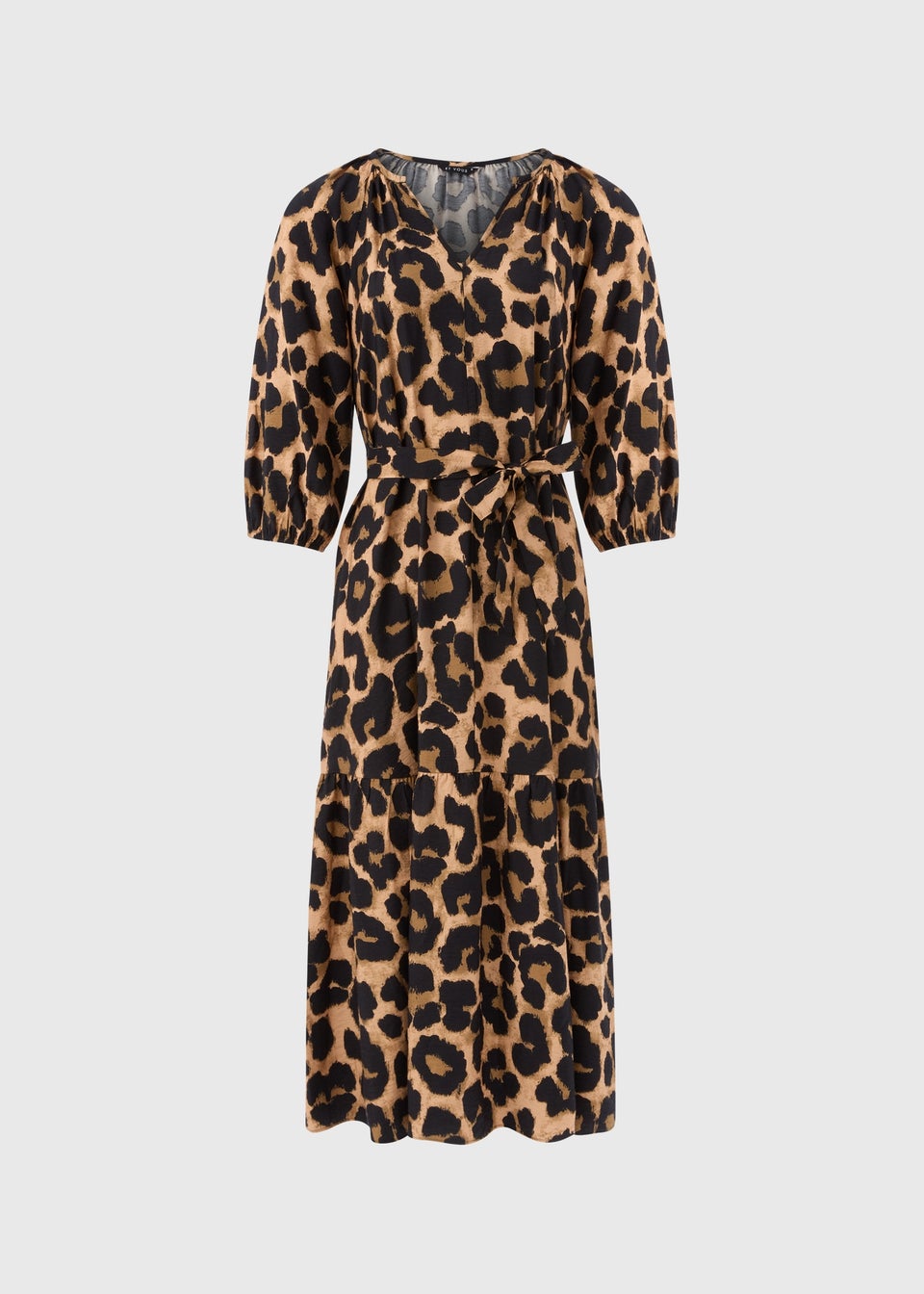 Et Vous Brown Animal Midi Dress