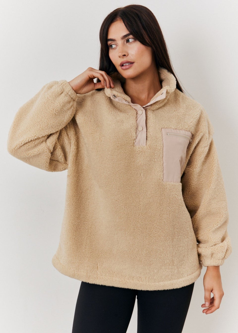In The Style Jac Jossa Stone Borg Jacket Matalan
